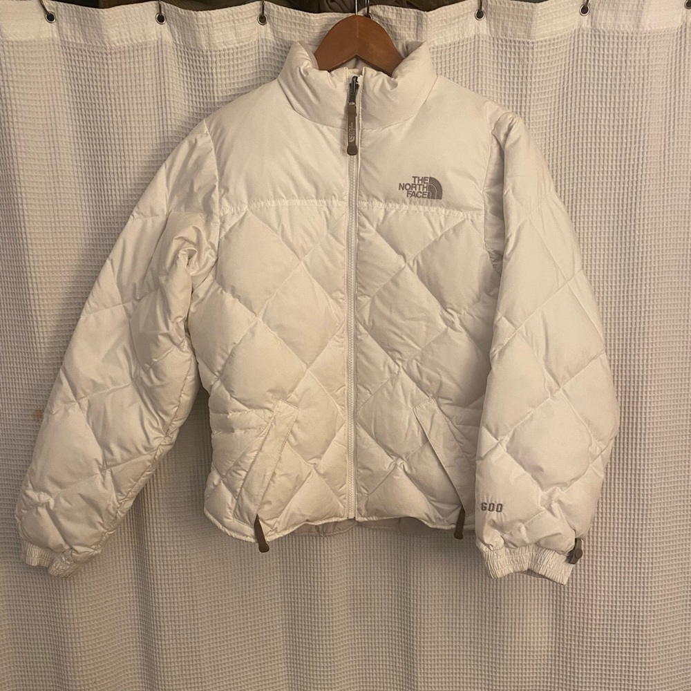 North Face White Down Puffer Jacket